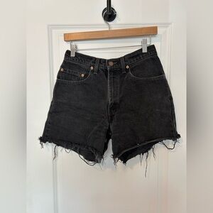 Levi's 501 black denim shorts